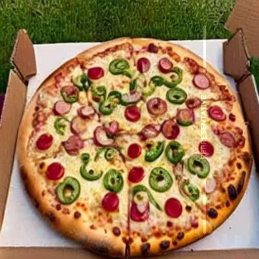 Deluxe veggie pizza fresh out of the oven
