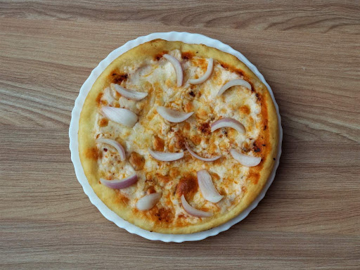 Onion cheese pizza